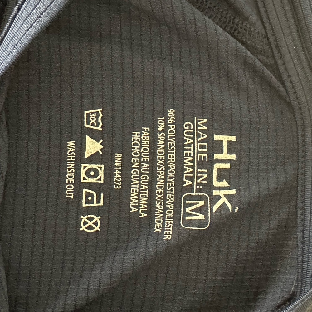 Huk Navy Ribbed Logo Crew Top - Picture 7 of 7